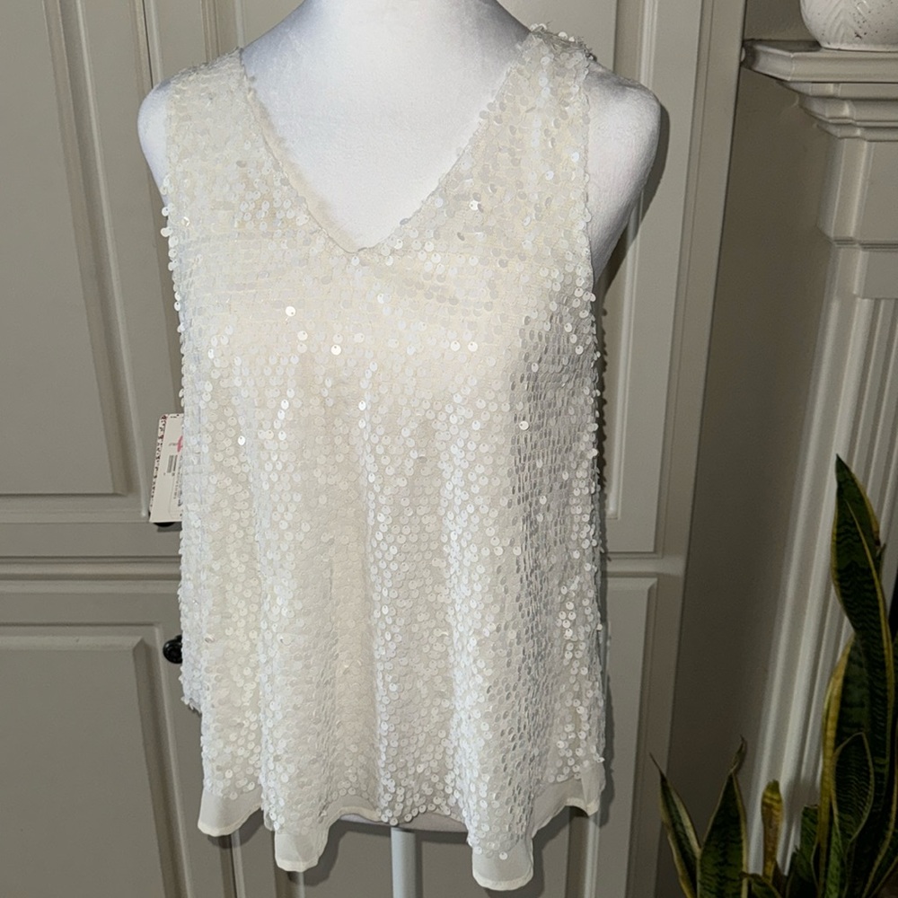 Love on a hanger sequin top